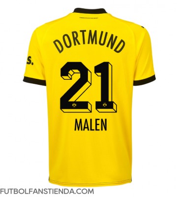 Borussia Dortmund Donyell Malen #21 Primera Equipación 2023-24 Manga Corta